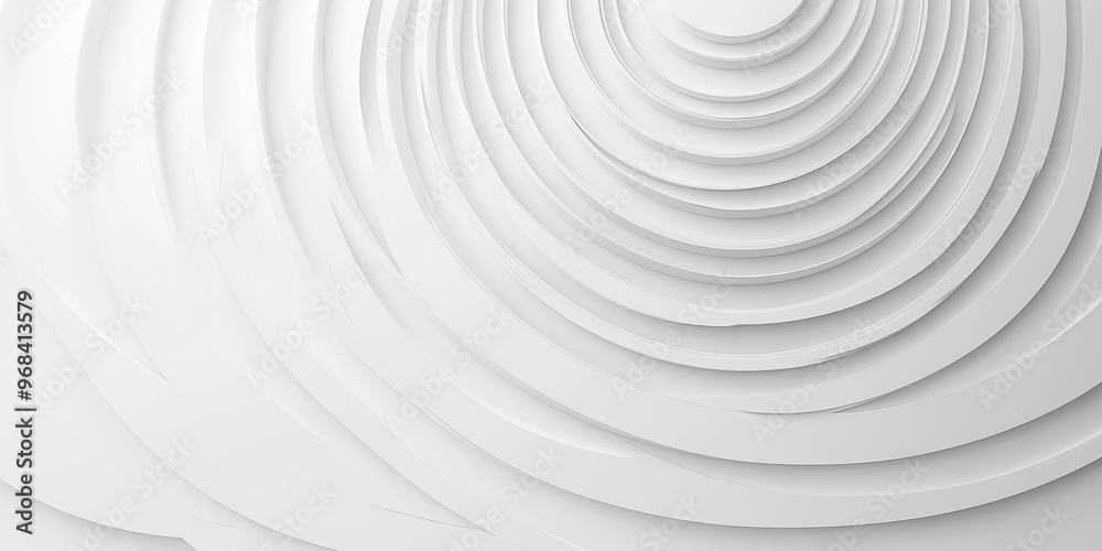Aufkleber White concentric circles forming abstract swirl background