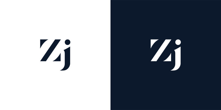 Abstract letter ZJ logo.