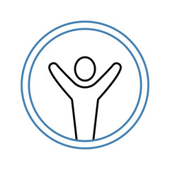 human concept line icon. Simple element illustration. human concept outline symbol design.