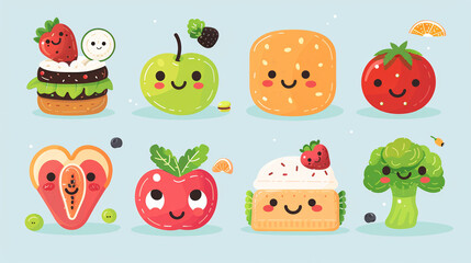 Adorable Kawaii Dessert Illustrations