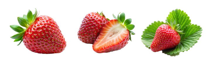 Slice Strawberries with Transparent Background – Ideal for Digital and Print