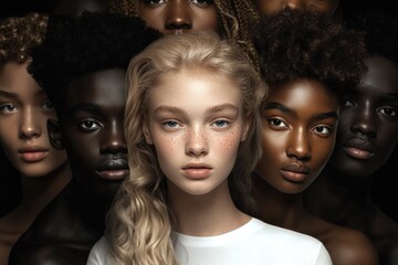 Obraz premium Combatting prejudice: addressing ethnic bias, fostering intercultural relationships, enhancing inclusion, eradicating discrimination, cultivating harmonious communities , mutual understanding.