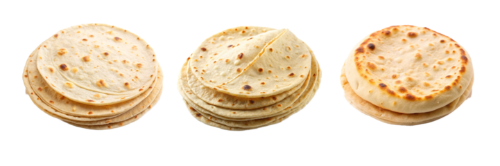 High-Quality Photos of Tortillas, Flatbreads, and Buns for Culinary Use