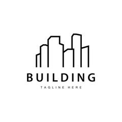 Fototapeta premium Modern City Building Logo Design, Luxurious and Simple Urban Architecture