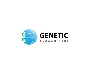 DNA logo design template.icon for science technology.genetic symbol