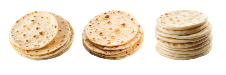 High-Quality Photos of Tortillas, Flatbreads, and Buns for Culinary Use
