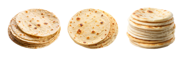 High-Quality Photos of Tortillas, Flatbreads, and Buns for Culinary Use