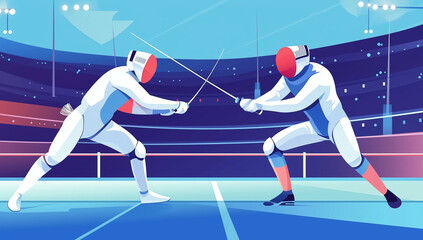 Fencing MatFencing Duel ch