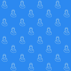 Hijab Islamic Vector Seamless Pattern
