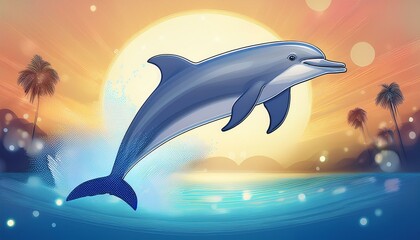 Obraz premium dolphin jumping out of water