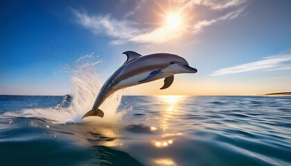 dolphin jumping into the sea