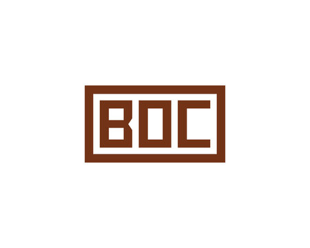 BOC Logo design vector template. BOC