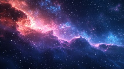 Fototapeta premium Cosmic Nebula with Stars and Galaxies