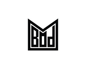 Fototapeta premium BOD logo design vector template. BOD