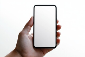 Hand Holding Smartphone Mockup Isolated created with Generative AI