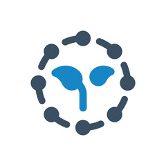 Smart Farm Concept, Line Style icon