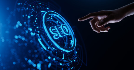 SEO Search Engine Optimization Marketing Web Traffic Internet Business Technology Concept