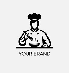 SIMPLE AND MINIMALIST CHEF LOGO DESIGN