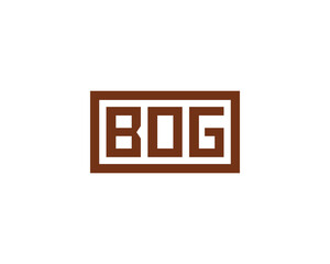 BOG Logo design vector template. BOG