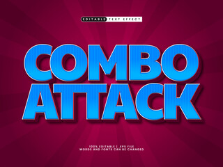 combo attack editable text effect in game and battle text style