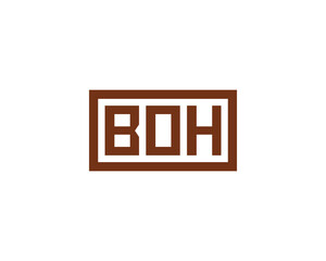 BOH logo design vector template. BOH