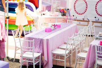 Fiesta infantila, decoración de espejos para spa de niñas