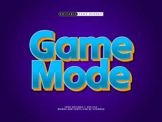 game mode editable text effect in kids and game text style