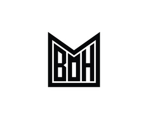 BOH logo design vector template. BOH