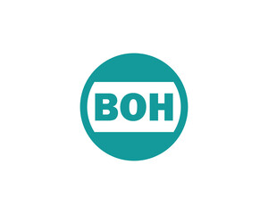 BOH logo design vector template. BOH