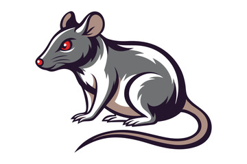 a beautiful rat vector icon