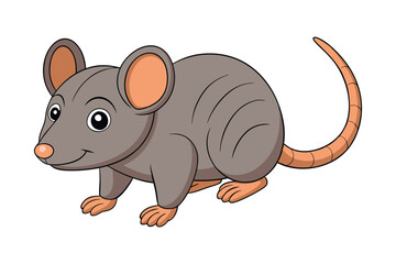 a beautiful rat vector icon