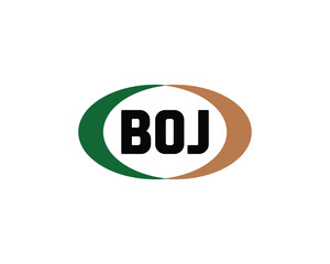 BOJ logo design vector template. BOJ