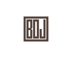 BOJ logo design vector template. BOJ