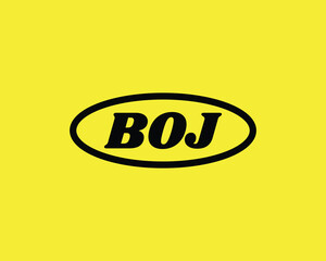 BOJ logo design vector template. BOJ