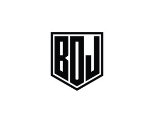 BOJ logo design vector template. BOJ