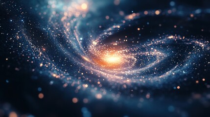 Obraz premium Spiral Galaxy: A Cosmic Dance of Light and Dust