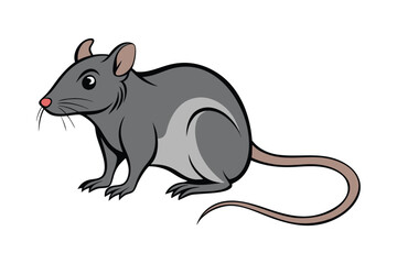 a beautiful rat vector icon