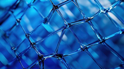 Fototapeta premium Abstract Blue Grid Structure