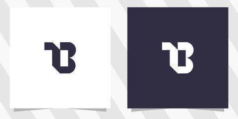 letter tb bt logo design vector