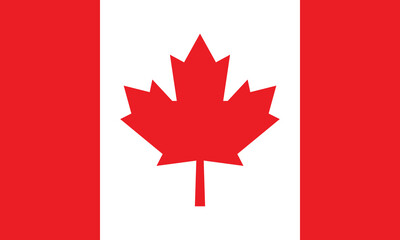 The national flag of Canada. Canadian national symbol. An illustration of the Canadian flag.