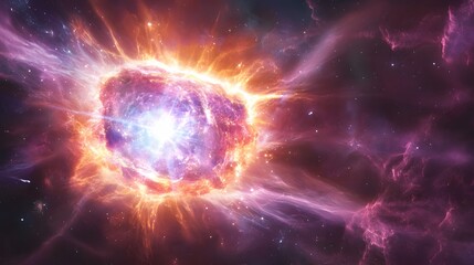 16. The process of nuclear fusion inside a star