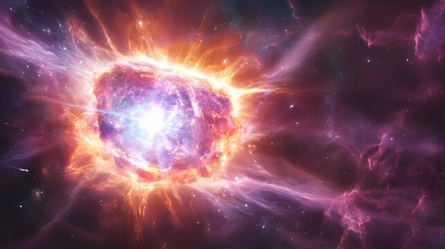 16. The process of nuclear fusion inside a star