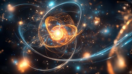 20. A detailed view of atomic orbitals and electron clouds