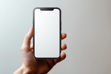 Hand Holding Smartphone Mockup Isolated created with Generative AI