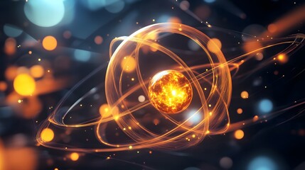 20. A detailed view of atomic orbitals and electron clouds