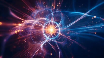 Obraz premium 33. The interaction between electric and magnetic fields in electromagnetic induction