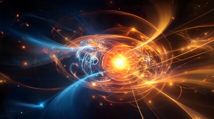 Obraz premium 33. The interaction between electric and magnetic fields in electromagnetic induction