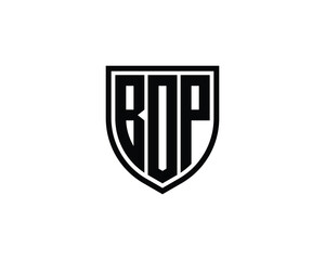 BOP logo design vector template. BOP