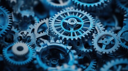 Interlocking Blue Gears