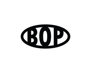 BOP logo design vector template. BOP